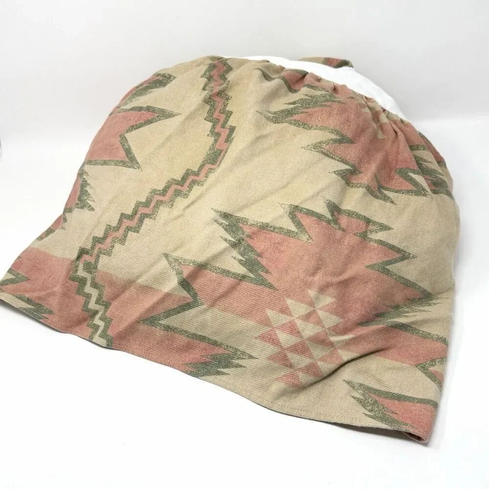 Vintage RALPH LAUREN WHITE SANDS Southwestern Green Pink FULL Bedskirt 15.5”